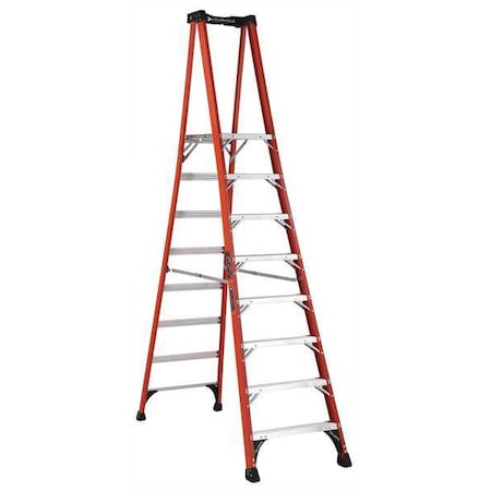 10 ft 5 in Fiberglass Platform Stepladder, 375 lb Capacity MPN:FXP1808HD