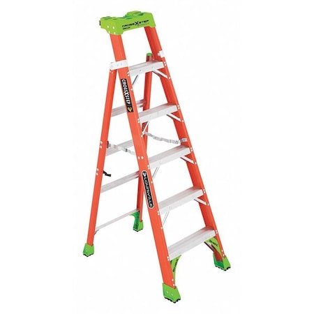 6 ft Fiberglass Stepladder, 300 lb Capacity MPN:FXS1506