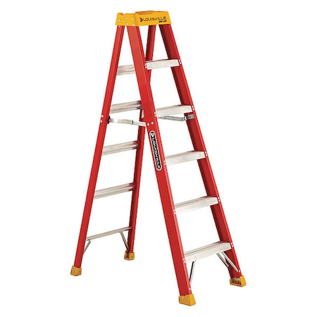 6 ft Fiberglass Stepladder, 300 lb Capacity MPN:L-3016-06