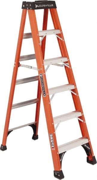5-Step Fiberglass Step Ladder: Type IAA, 6' High MPN:FS1406HD