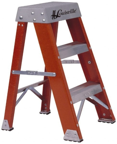 2-Step Fiberglass Step Ladder: Type IA, 2' High MPN:FS1502