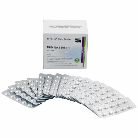 Safest Tablet, Chlorine, 500PK MPN:DPD NO.3 HR EVO TABLETS