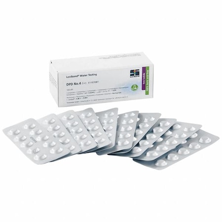 Safest Tablet, Test Total Chlorine, 100PK MPN:DPD NO.4 EVO TABLETS