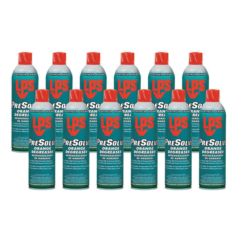 LPS PResolve Aerosol Orange Degreaser, Citrus Scent, 15 Oz Can, Case Of 12 MPN:01420