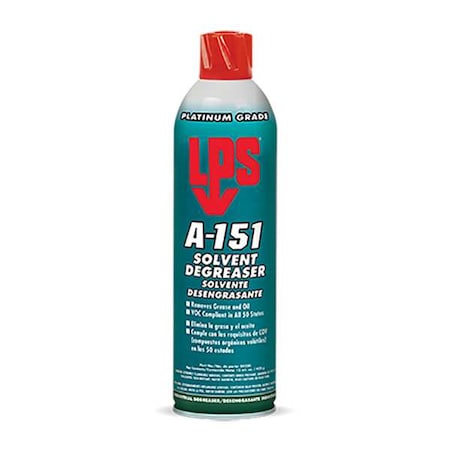 Solvent Degreaser, 15 Oz Aerosol Can, Liquid, Clear Water-White MPN:04320