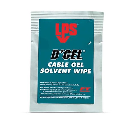 D'GEL Cable Cleaner Wipes 144 Per Case MPN:61244