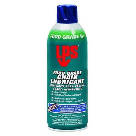 Food Grade Chain Lubricant with Detex, H1 Food Grade, 12 oz, Aerosol Can MPN:06016