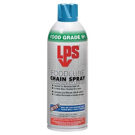 Chain & Wire Rope Lubricant, 16 oz, Aerosol Spray Can, Synthetic Base, 248 Degrees F Max Op Temp, Colorless MPN:57616