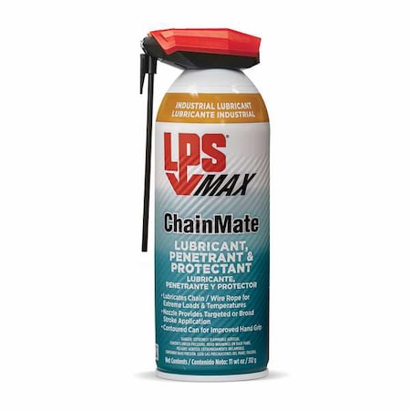 Lubricant, 11 oz, Can, Acetone, Petroleum Oil, Residual Oil Base, 200 Degrees F Max Op Temp, Black, Dark Gray MPN:92416