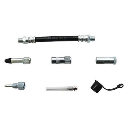 Grease Gun Fitting Kit, Steel, 12000 psi MPN:05-060