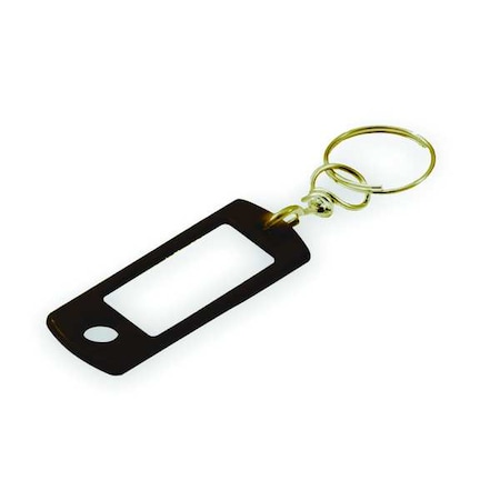 Key Tag, Black, Plastic, Clear Plastic Insert, - 50 PK MPN:16820