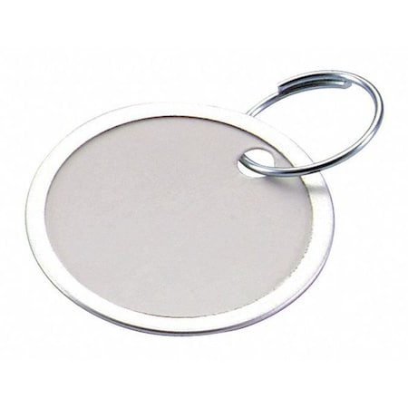 Key Tag, White, Metal Alloy, Paper, Paper Metal-Rimmed Ring, Satin 25 PK MPN:28225
