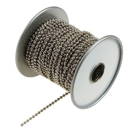Ball Chain, Yellow, Steel, No. 8, Nickel Plated MPN:32300