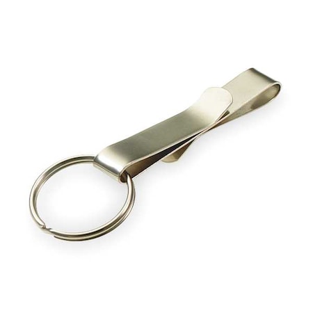 Belt Key Holder, Silver, Steel, Belt Hook, Nickel Plated MPN:4061