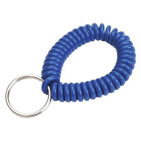 Wrist Coil Key Ring, Blue, Single Color, 10 PK MPN:41035