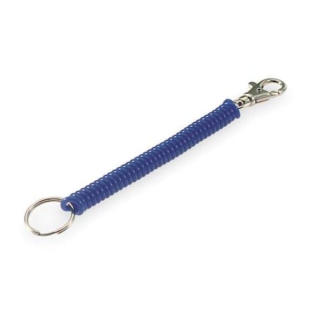 Wrist Coil, Blue, Polyurethane, Wrist Coil with Trigger Snap, Nickel Plated 5 PK MPN:4133005