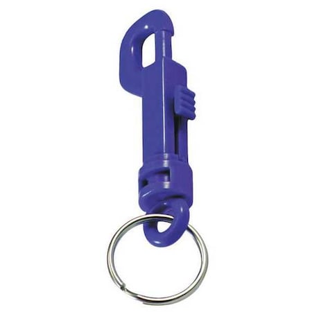 Plastic Key Clip, Blue, Plastic, Bottom Swivel, 25 PK MPN:41530