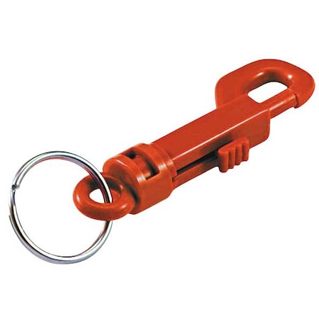 Plastic Key Clip, Red, Plastic, Not Load Rated MPN:4FCD9