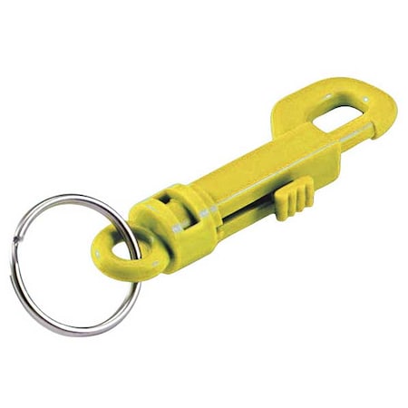 Plastic Key Clip, Neon Yellow, Plastic, Not Load Rated MPN:4FCE1