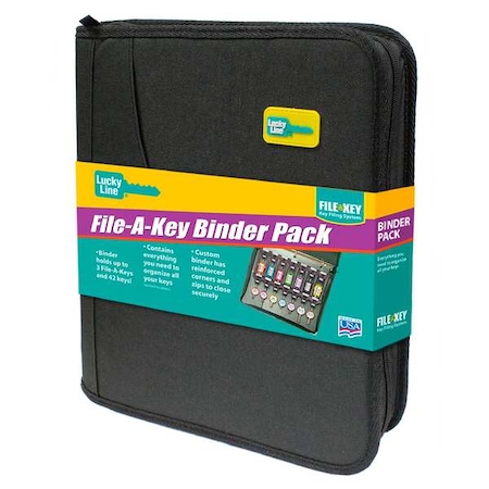 File-A-Key, Binder, Black, Fabric, Binder, - MPN:60020