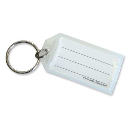 Key Tag, Clear, Plastic, Open/Close Flap, - 10 PK MPN:6051010