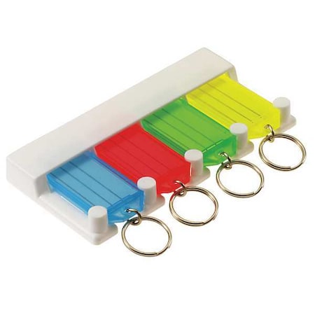 Key Tag Rack, Plastic, Green, 4 Key Capacity MPN:60540