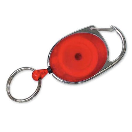 Key Retractor, Red, Reel with Nylon Cord, Oval Retractor, 5 PK MPN:6407005