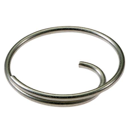 Split Key Ring, Gray, Steel, Key Ring, Nickel Plated 50 PK MPN:7520050