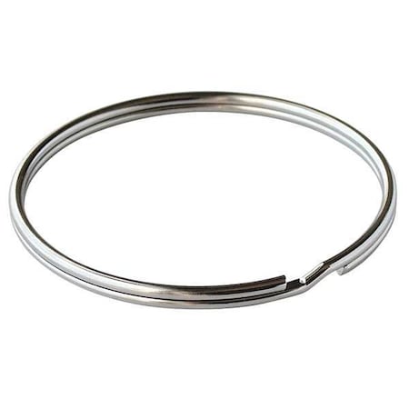 Split Key Ring, Gray, Steel, Nickel Plated 10 PK MPN:7700010