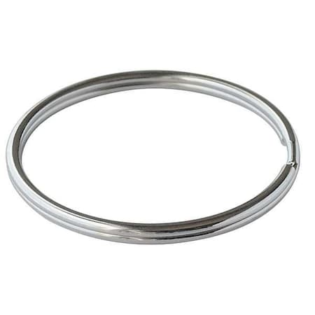 Split Key Ring, Gray, Steel, Nickel Plated 10 PK MPN:7910010