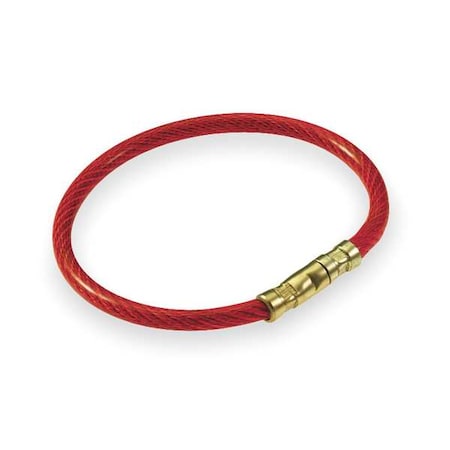Twisty Key Ring, Clear, Metal, Nylon-Coated Twist Lock, Nylon Coated 5 PK MPN:8111005