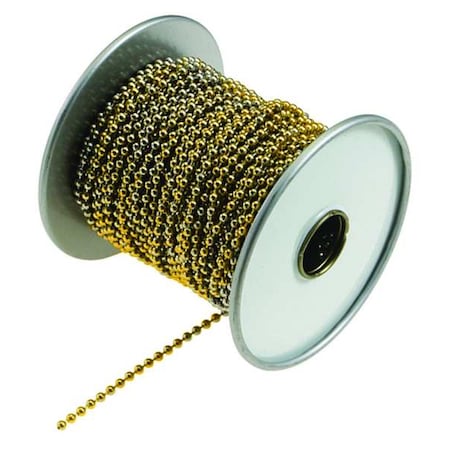 Bead Chain Sp, Gld, Yel Brs, 100 ft. MPN:31800