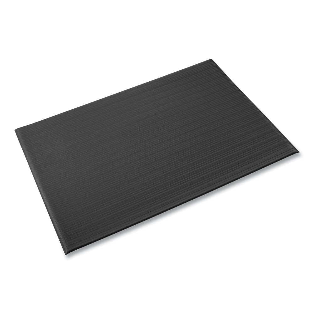 Crown Ribbed Vinyl Anti-Fatigue Mat, Rib Embossed Surface, 36 x 144, Black MPN:FL 3612BK