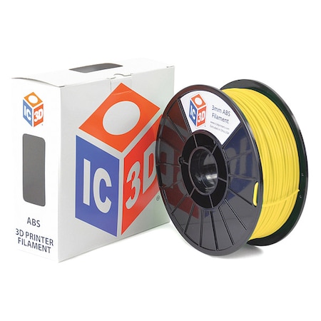 ABS Filament, Yellow, 3mm, 1kg Reel MPN:RM-AB0129