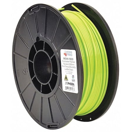 Chroma Strand INOVA-1800 Copolyester Filament, Green 2.85mm, 1kg reel MPN:RM-NY0018