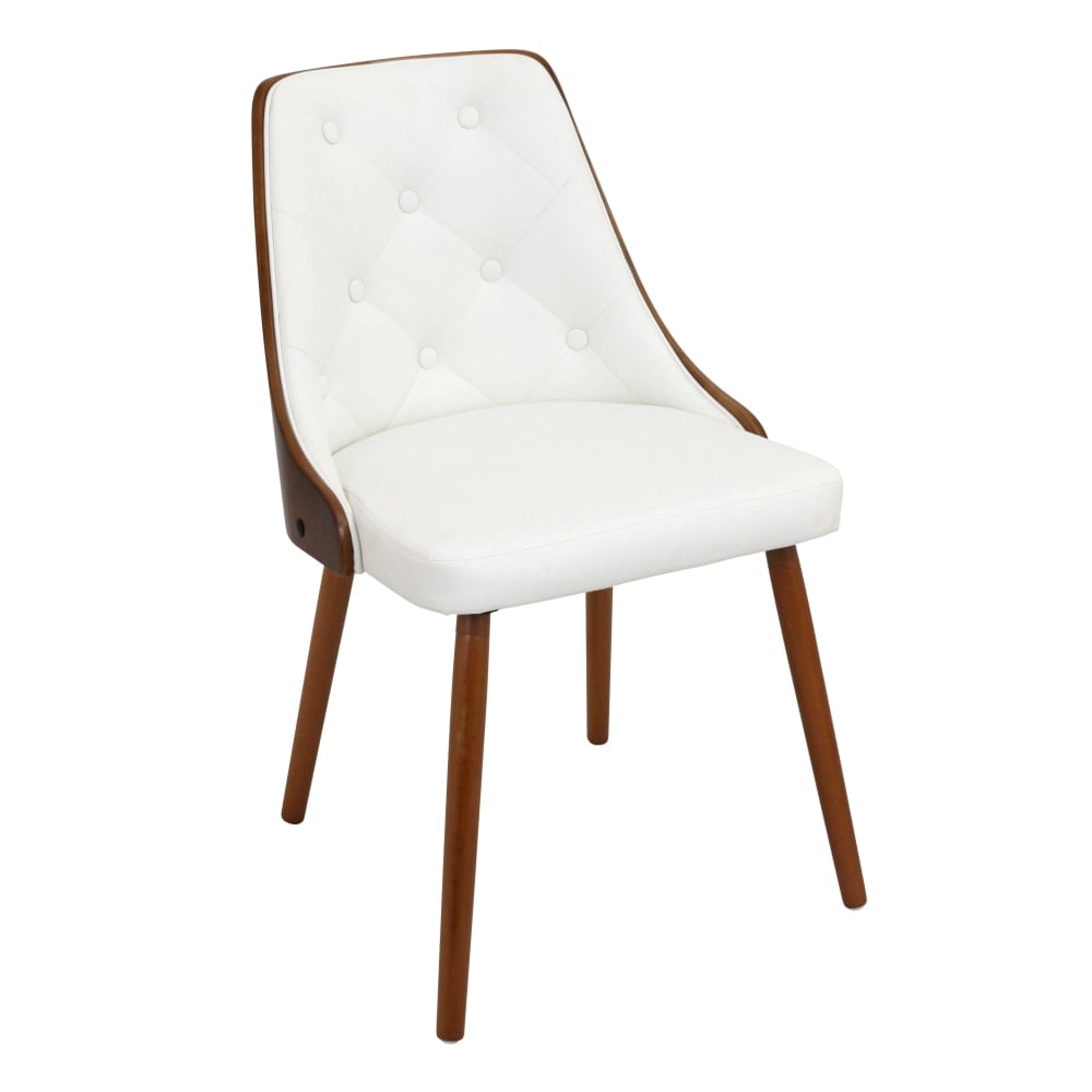 LumiSource Gianna Chair, Walnut/White MPN:CH-JY-GNN WL+W