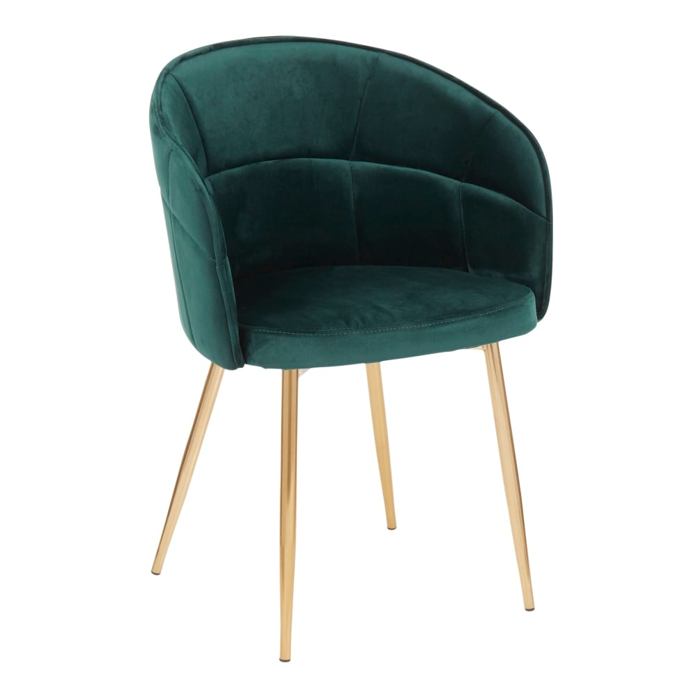 LumiSource Lindsey Chair, Green/Gold MPN:CH-LINDSY AUVGN