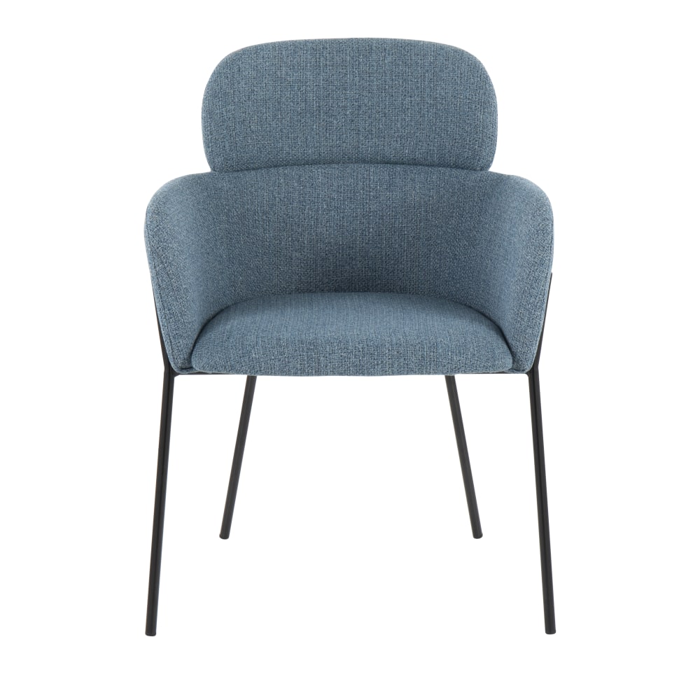 LumiSource Milan Chairs, Blue Noise/Black, Set Of 2 Chairs MPN:CH-MILAN BKNBU2