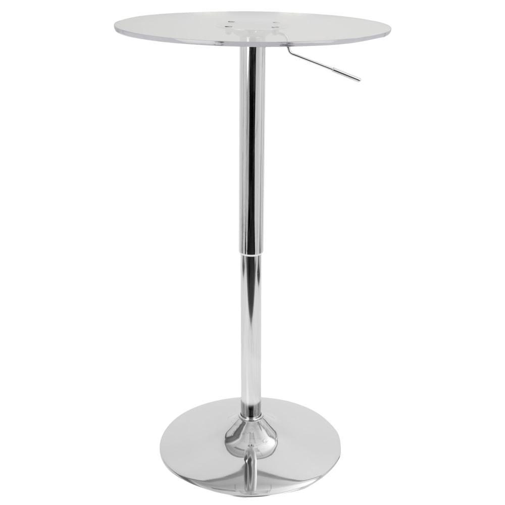 Lumisource Adjustable Table, Clear/Chrome MPN:BT-ADJ23TW CL
