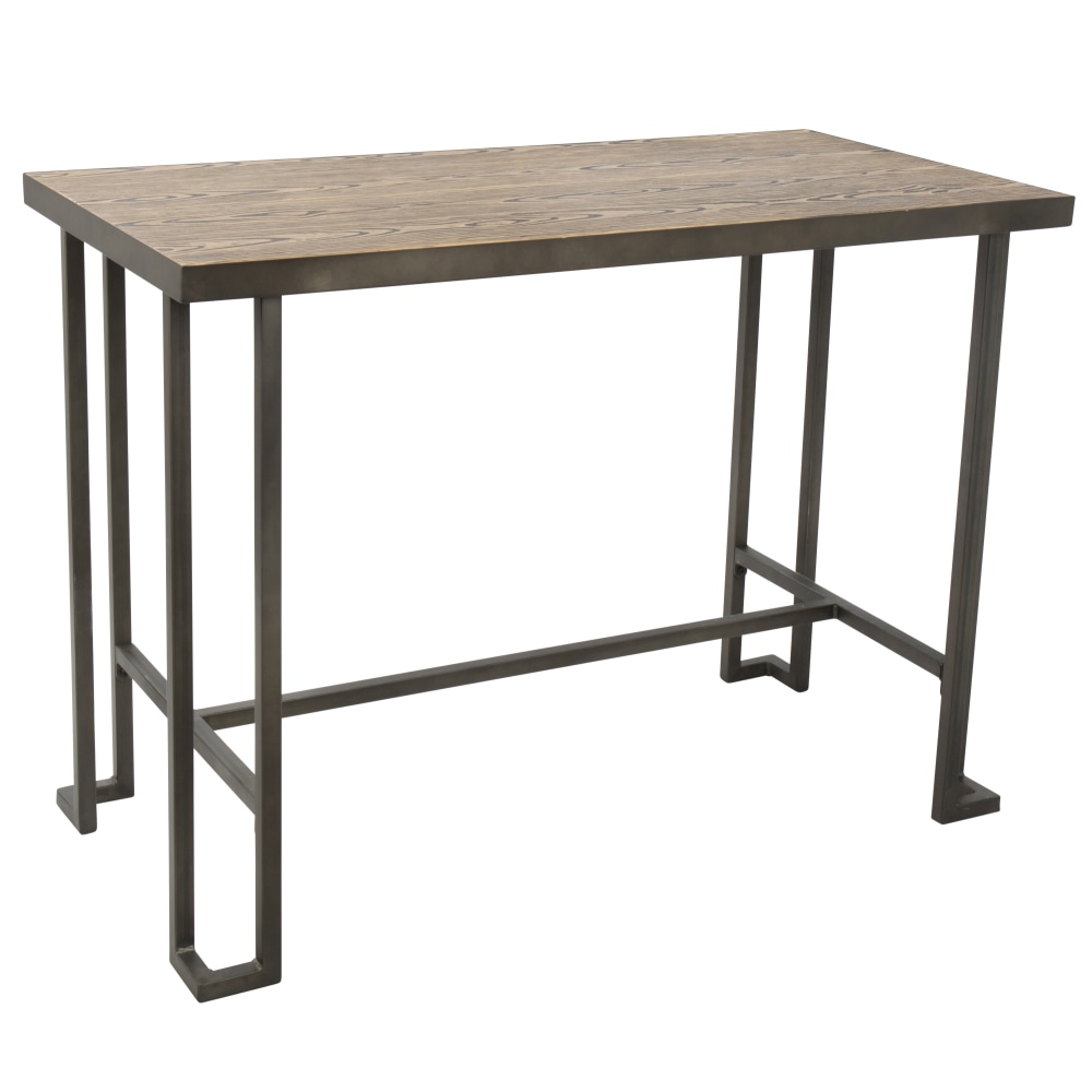 Lumisource Roman Industrial Counter Table, Rectangular, Brown/Antique MPN:CT-RMN AN+BN