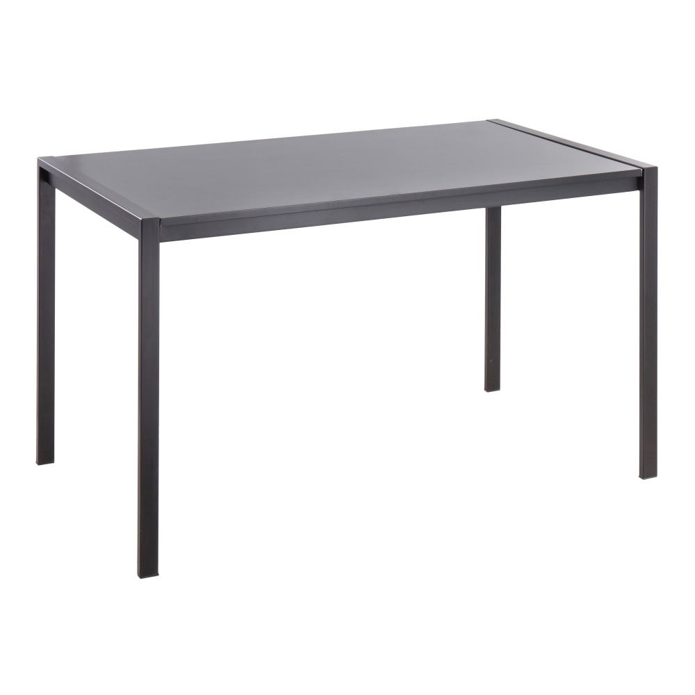 LumiSource Fuji Dinette Table, 29-3/4inH x 50-1/4inW x 27-3/4inD, Black/Black MPN:DT-FUJI4728 BKBK