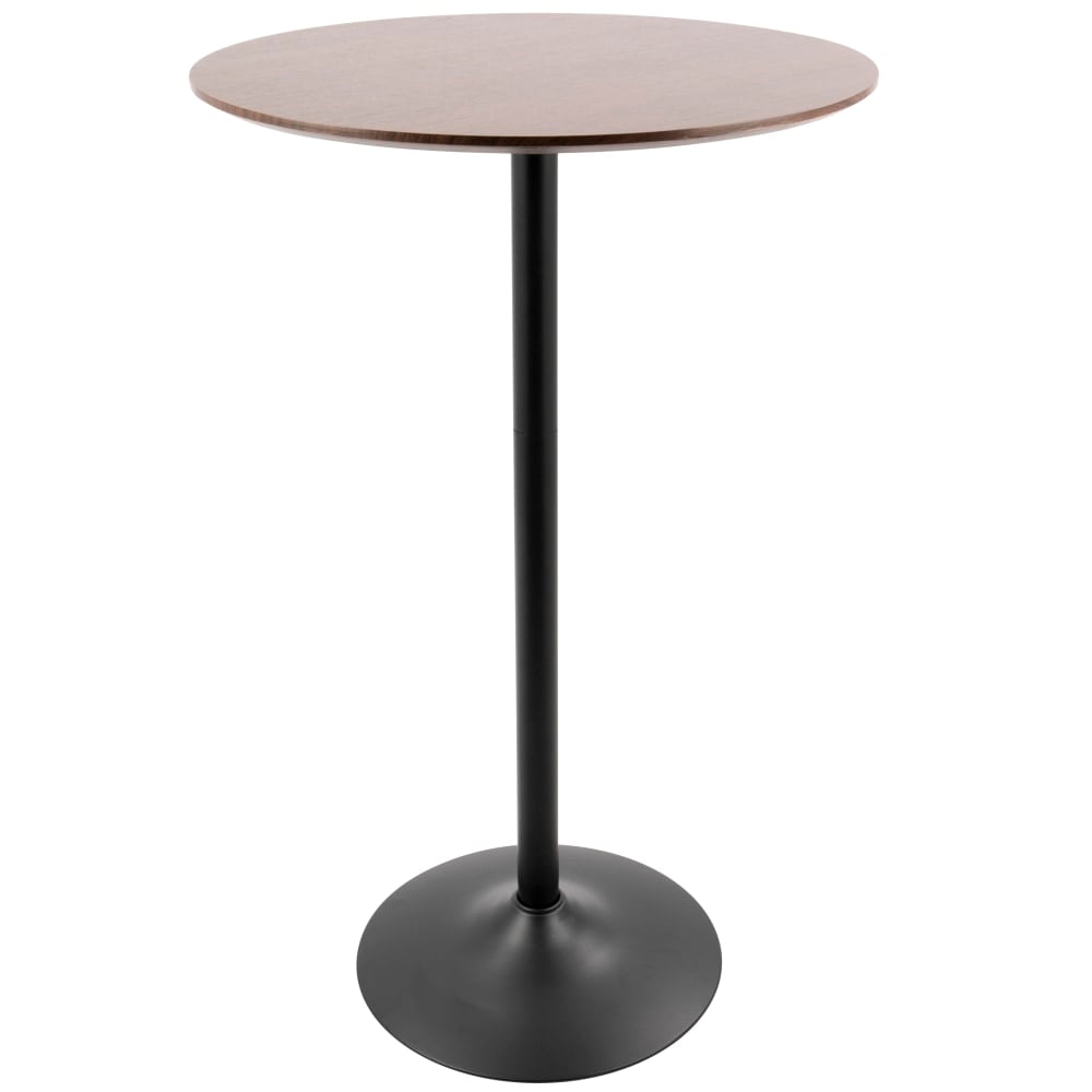 LumiSource Pebble Break Room Table, 42-1/2inH x 27inW x 27inD, Black/Walnut MPN:TB-PEB BK+WL