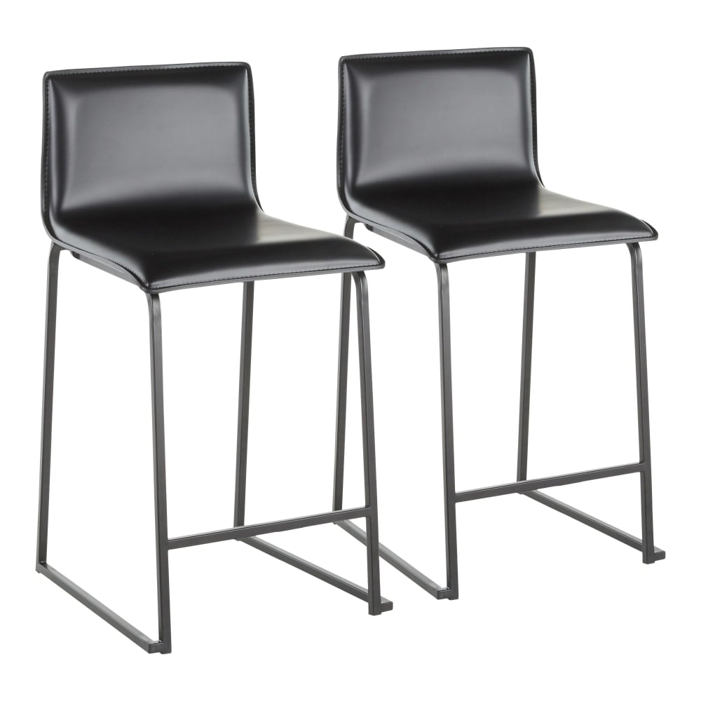 LumiSource Mara Counter Stools, Black, Set Of 2 Stools MPN:B26-MARAUP BKBK2