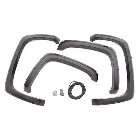 Fender Flares, 3 in, ABS, Black MPN:RX106S