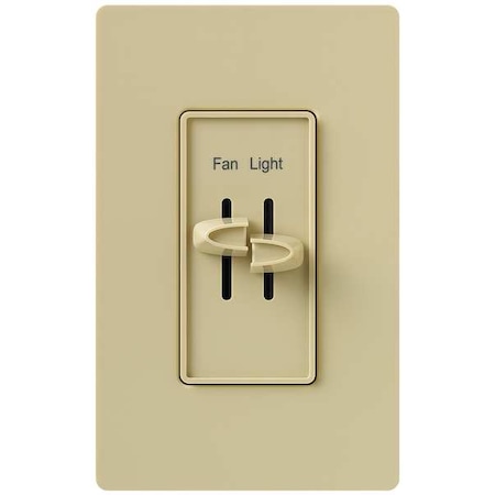 Fan/Light Control Dual Slide, 120V, 1 Pole MPN:S2-LFSQ-IV