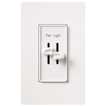 Fan/Light Control Dual Slide, 120V, 1 Pole MPN:S2-LFSQ-WH