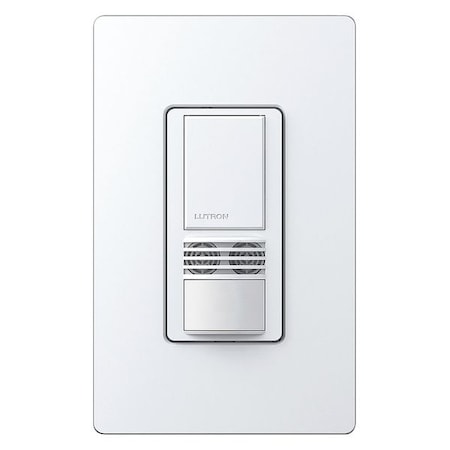Wall Mount Sensor, Occupancy, Vacancy, Hard Wired, White, 900 sq ft, Fluorescent, Halogen, Incandescent, LED MPN:MS-A102-WH
