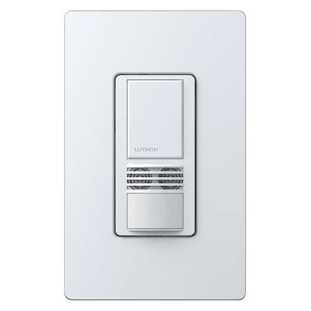 Wall Mount Sensor, Occupancy, Vacancy, Hard Wired, White, 900 sq ft, Fluorescent, Halogen, Incandescent, LED MPN:MS-B102-WH