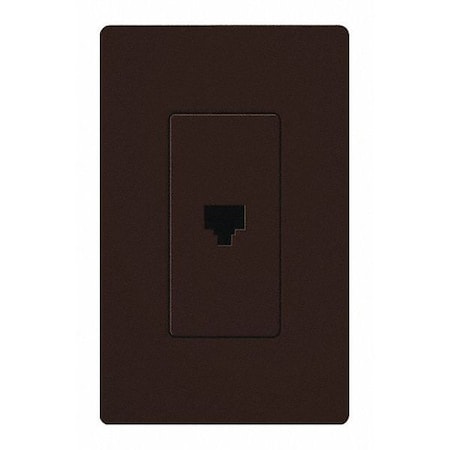 Lutron Single Telephone Jack (Gloss) CA-PJ - 0-gang - Brown - 1 x RJ-11 Port(s) - 1 MPN:CA-PJ-BR