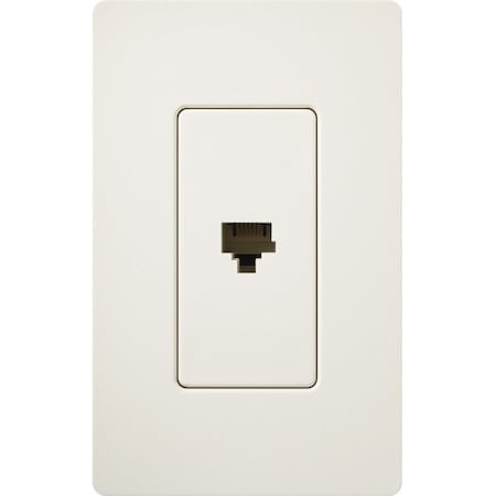 Lutron Satin Colors 1 Socket Telephone Faceplate - 1-gang - RJ-12 Phone - Biscuit MPN:SC-PJ-BI